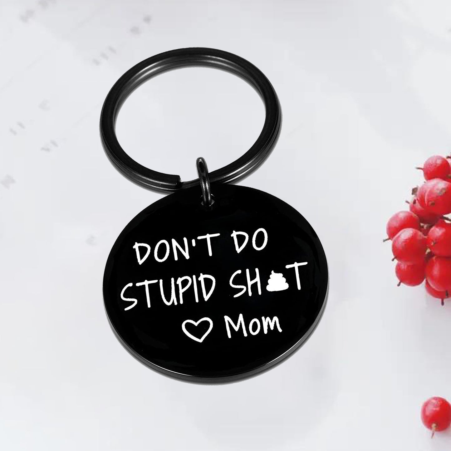 Funny Gifts for Teen Boys Girls Birthday Graduation Christmas Gag Gifts Dont do Stupid Love Mom Keychain Son Daughter