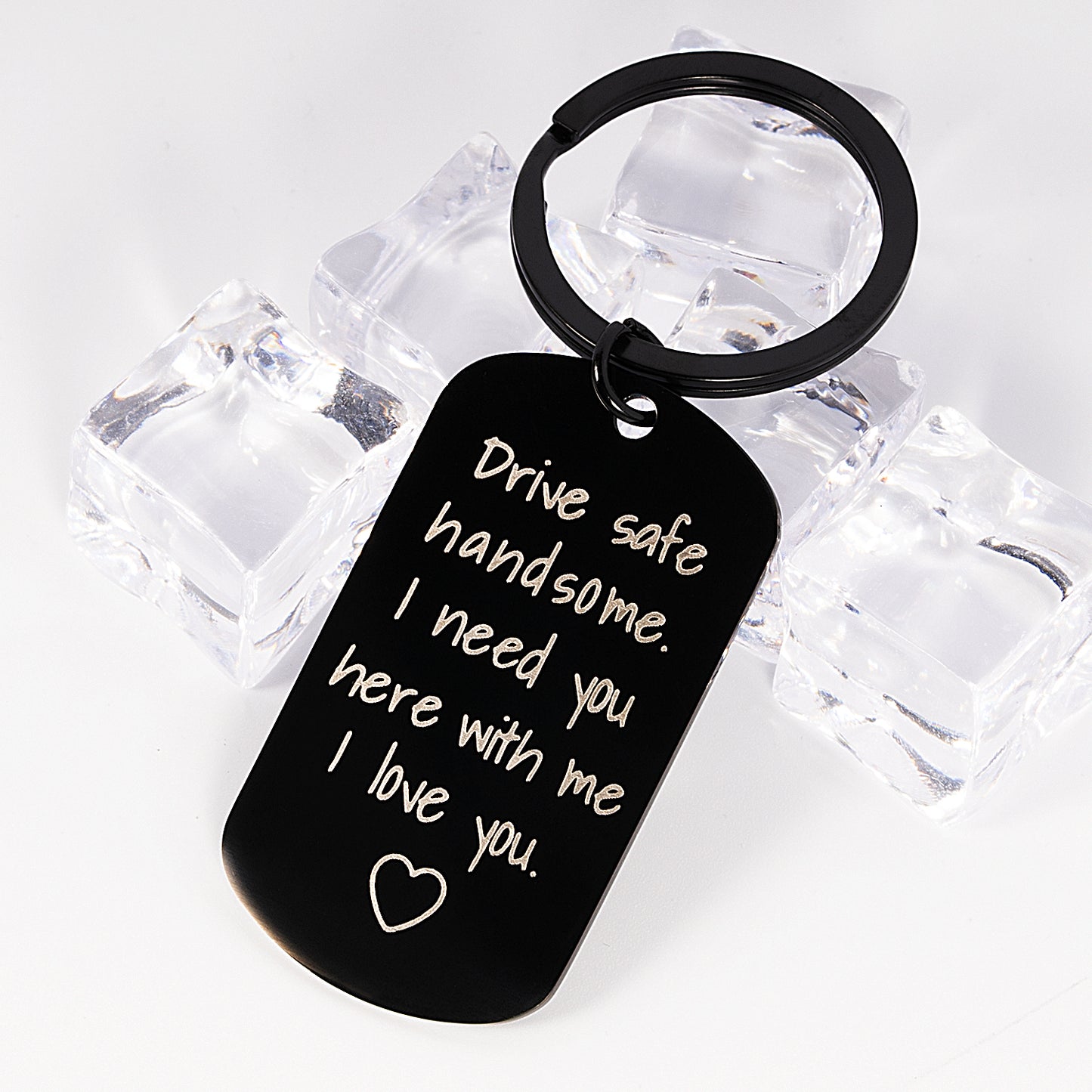 Drive Safe Keychain Gifts for Boyfriend I Love You Gifts for Him Husband Birthday Anniversary Couples Keychains Gifts