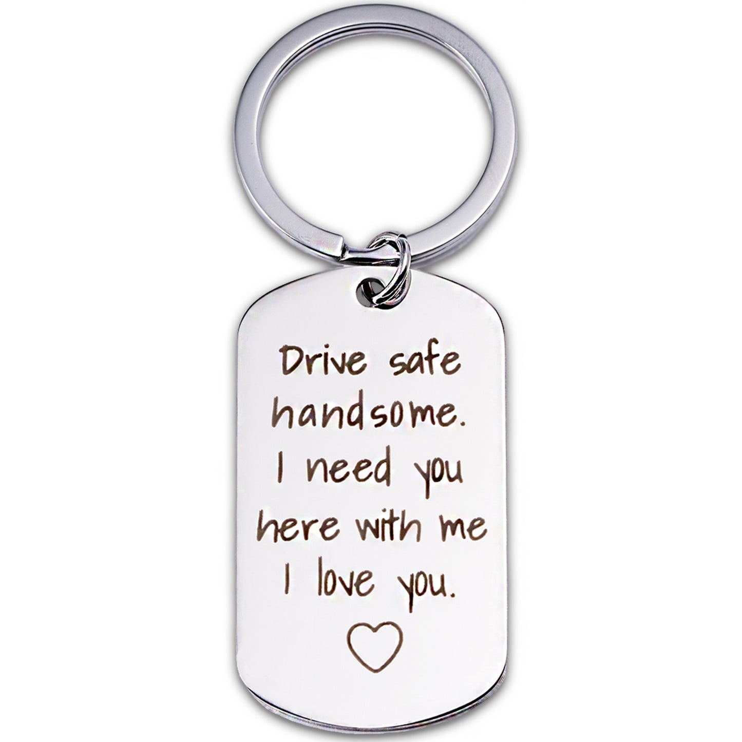 Drive Safe Keychain Gifts for Boyfriend I Love You Gifts for Him Husband Birthday Anniversary Couples Keychains Gifts