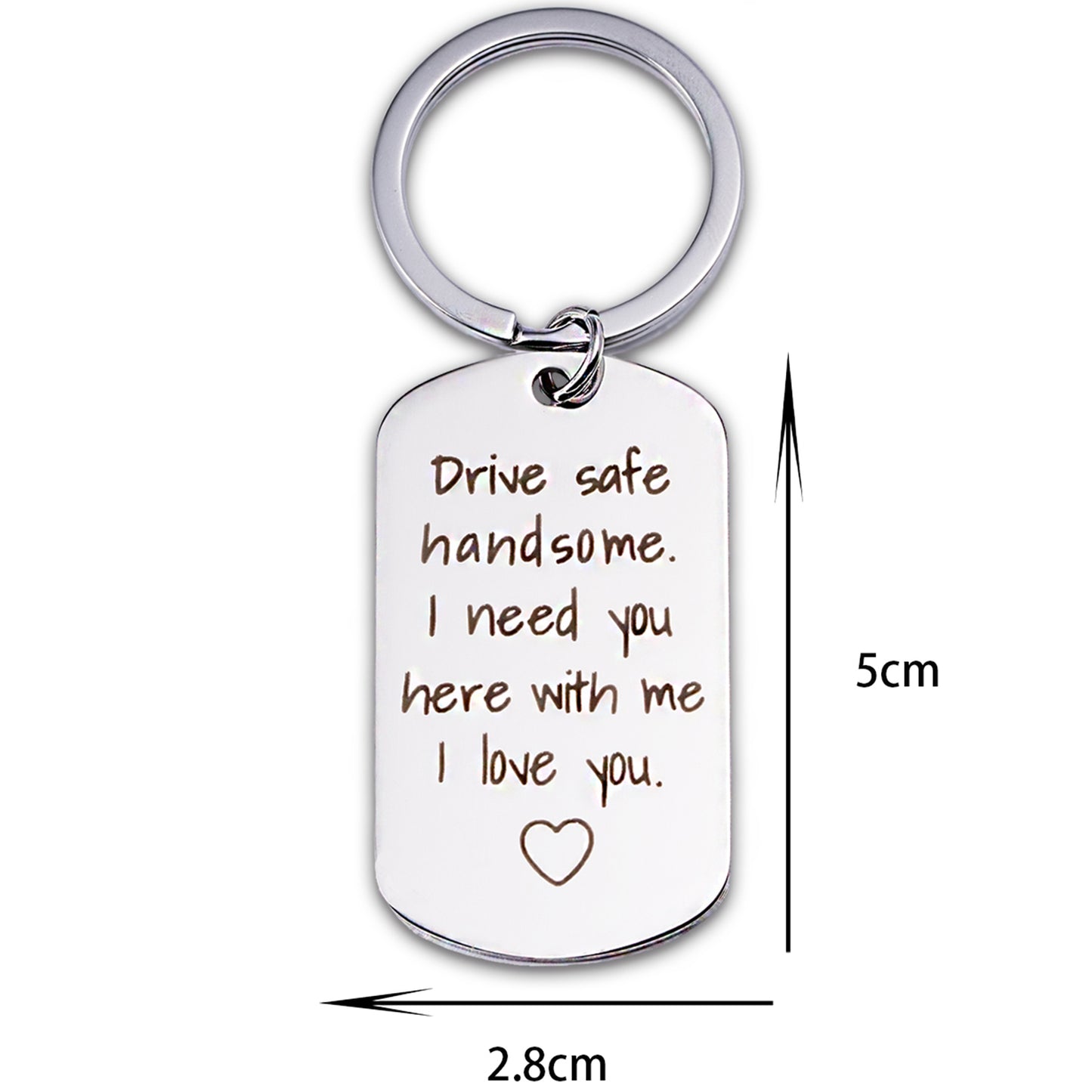 Drive Safe Keychain Gifts for Boyfriend I Love You Gifts for Him Husband Birthday Anniversary Couples Keychains Gifts