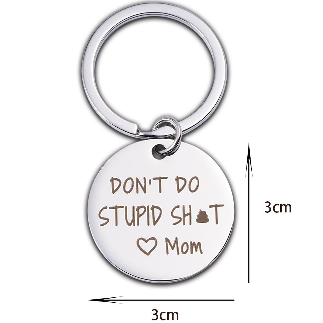 Funny Gifts for Teen Boys Girls Birthday Graduation Christmas Gag Gifts Dont do Stupid Love Mom Keychain Son Daughter