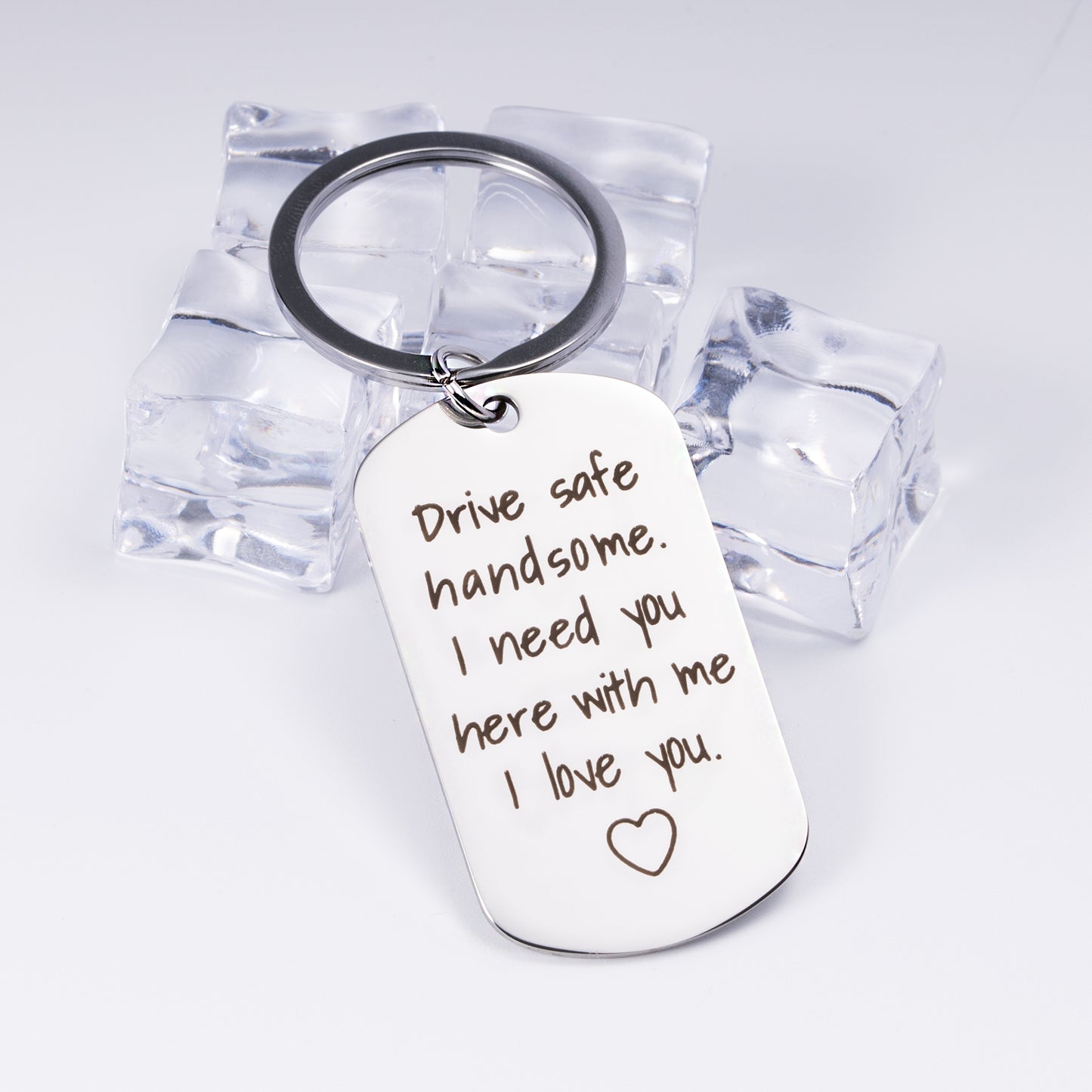 Drive Safe Keychain Gifts for Boyfriend I Love You Gifts for Him Husband Birthday Anniversary Couples Keychains Gifts