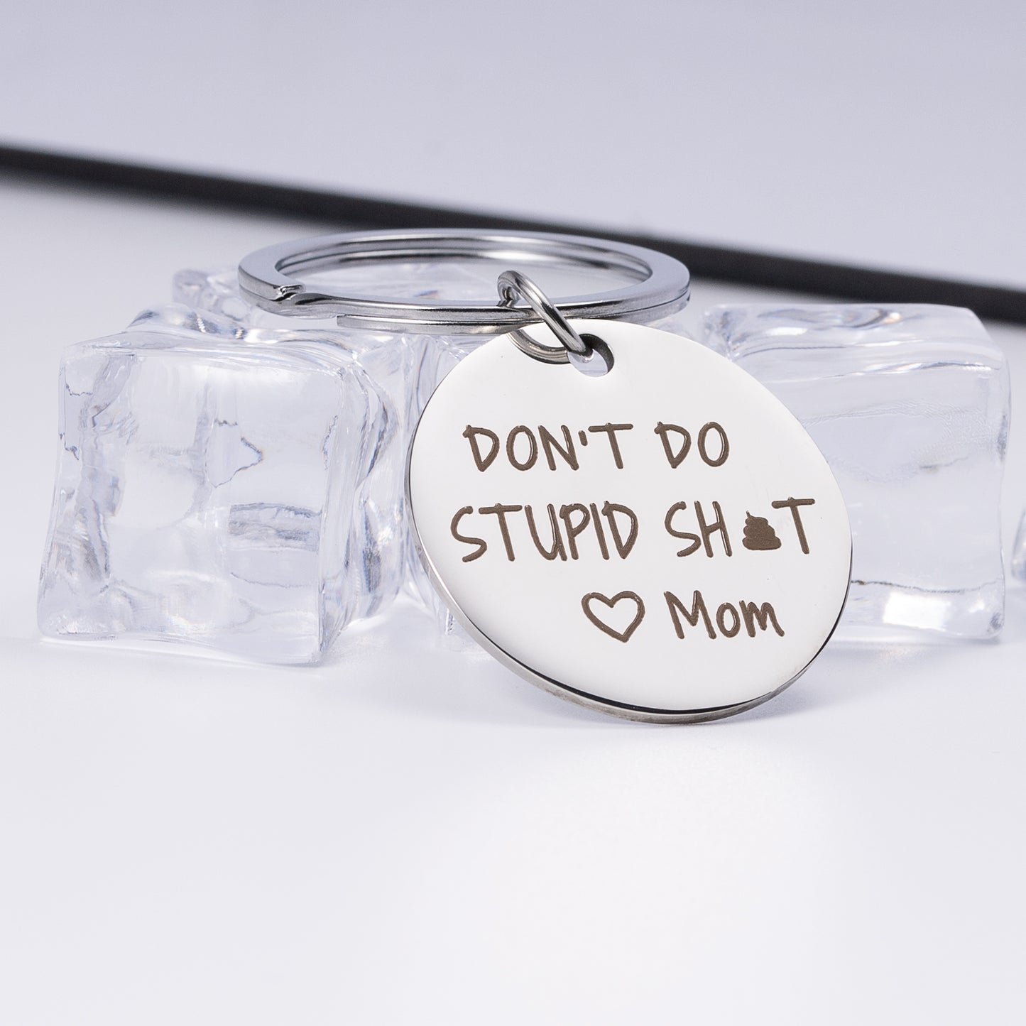 Funny Gifts for Teen Boys Girls Birthday Graduation Christmas Gag Gifts Dont do Stupid Love Mom Keychain Son Daughter