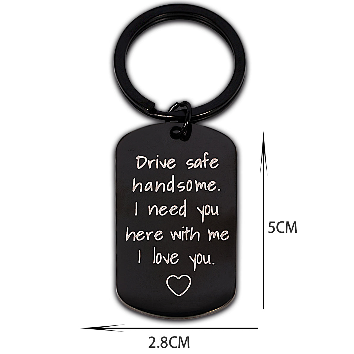 Drive Safe Keychain Gifts for Boyfriend I Love You Gifts for Him Husband Birthday Anniversary Couples Keychains Gifts