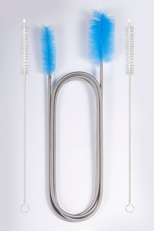 Bozenu Flexible Drain Brush, 66 Inch Long Double Ended Hose Pipe Tube Cleaning Brush and 2 Pack 8 Inch Straw Cleaner Brush