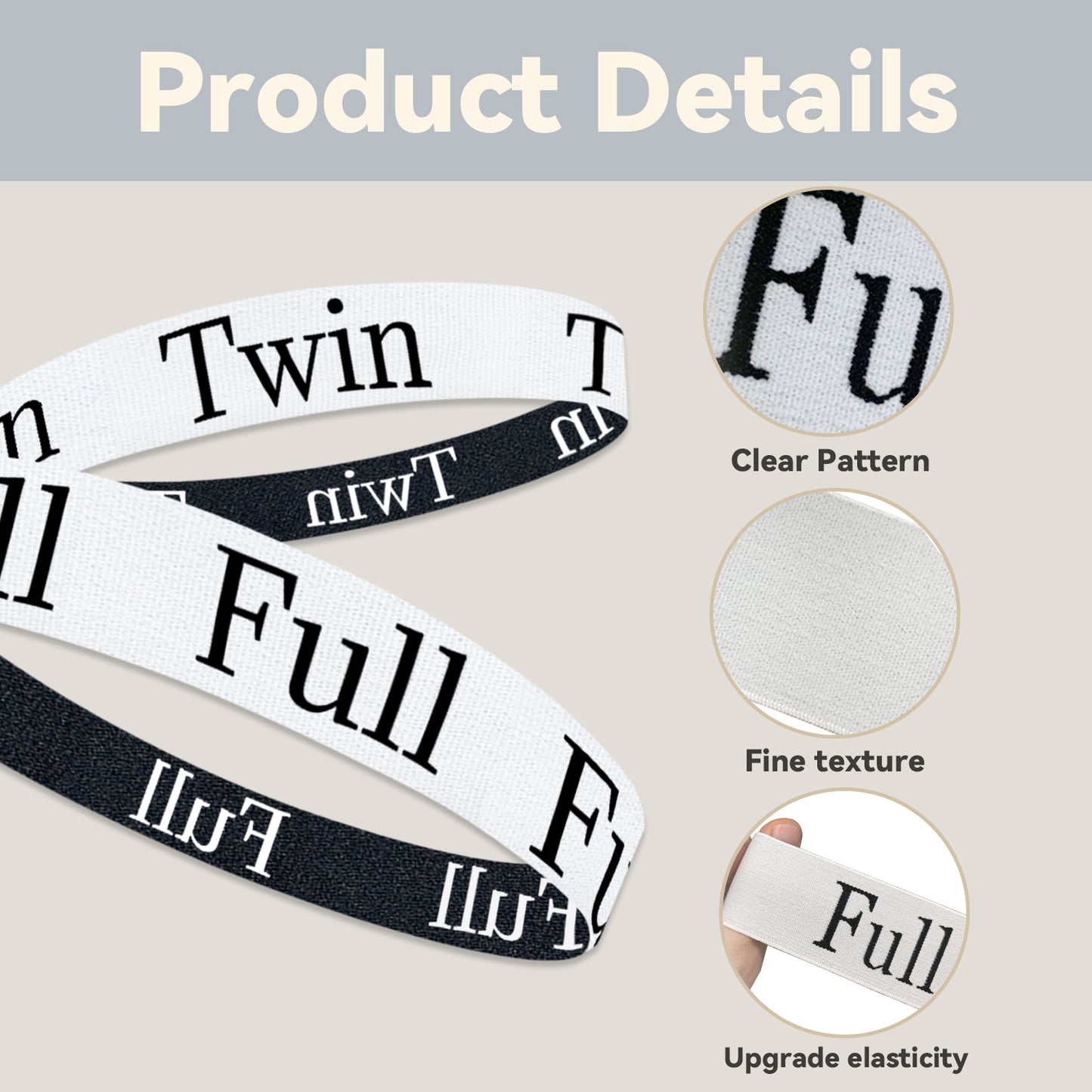 Bozenu Sheet Organizers and Storage Bands - Elastic Bed Sheet Straps/Sheet Storage Organizer for Linen Closet, 4 Pieces (King)