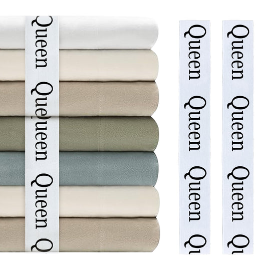 Bozenu Sheet Organizers and Storage Bands - Elastic Bed Sheet Straps/Sheet Storage Organizer for Linen Closet, 4 Pieces (Queen)