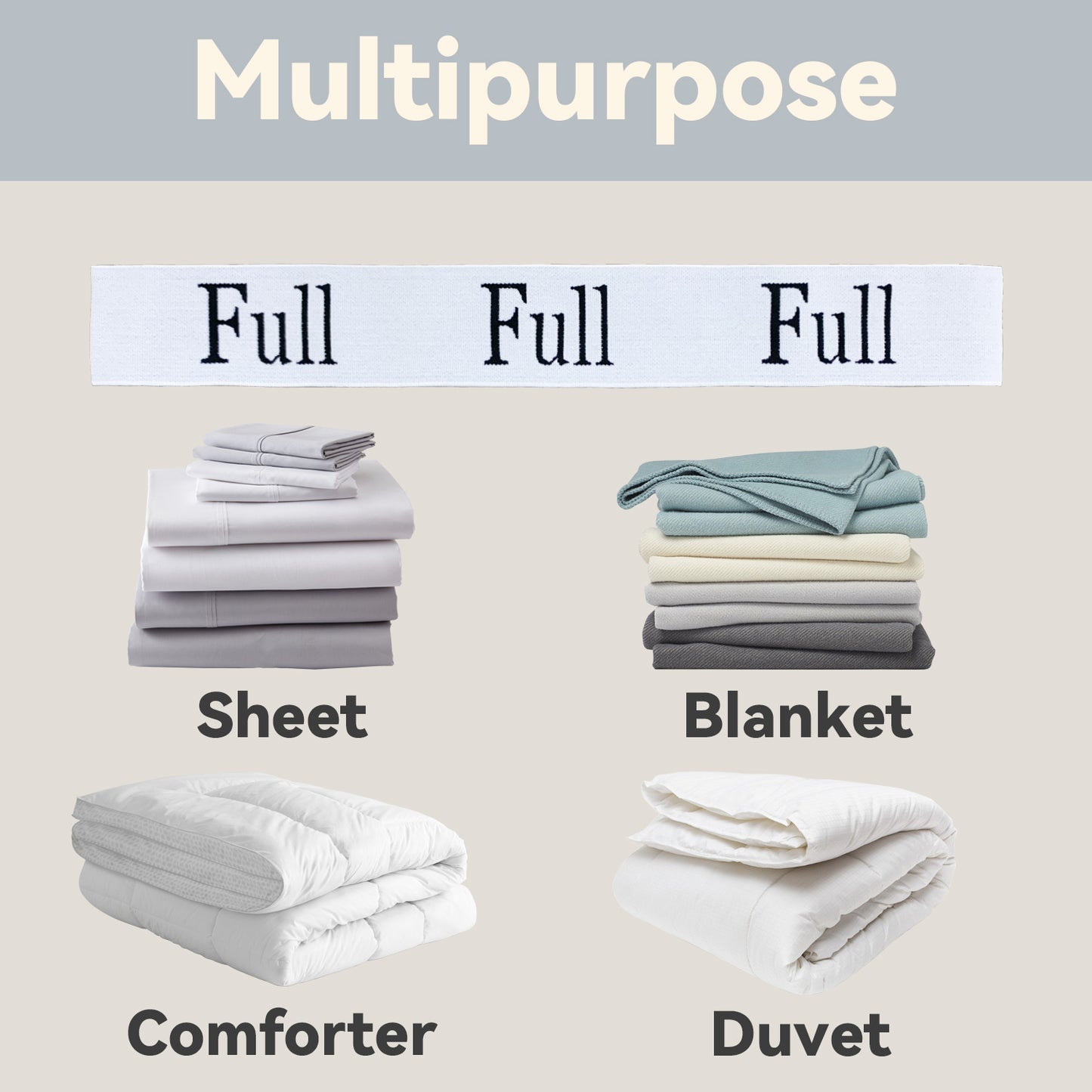 Bozenu Sheet Organizers and Storage Bands - Elastic Bed Sheet Straps/Sheet Storage Organizer for Linen Closet, 4 Pieces (TWIN)